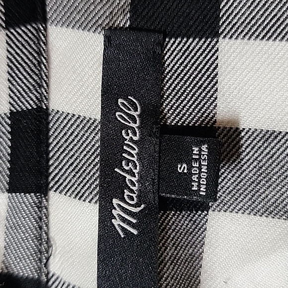 MADEWELL Wrap-Front Shirt in Buffalo Check - size S - Picture 3 of 5